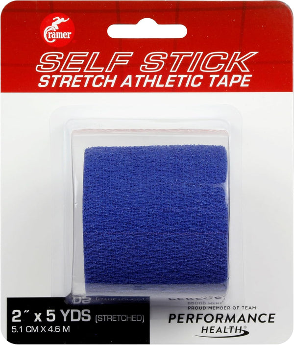 Cramer Eco-Flex Self-Stick Stretch Tape, Flexible Elastic Sports Tape, Blue, 5 Yard Roll, Easy Tear & Self-Adherent