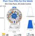 JULOS 14-Day 14 Push Button Pill Dispenser for Seniors & Caregivers | Standing or Wall-Mount Medication Organizer