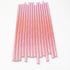 Iridescent Pink Coral Cocktail Paper Straws, Disposable 7.75 Inches, Pack of 100