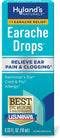 Hyland's Naturals Earache Drops, Natural Relief for Swimmer's Ear, Cold & Flu, Allergy Symptoms, Ages 4 & Up, 0.33 Fl Oz