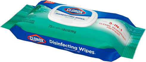 Pack, 75 Count, Pack 3 (Pack Clorox Disinfecting Wipes Flex Bleach Free, Fresh Scent, of May Vary)
