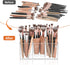 HIIMIEI Clear Acrylic Makeup Brush Holder Organizer - 6-Slots Cosmetic Brushes Storage for Vanity Countertop