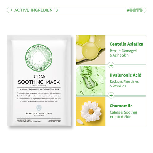 Hydrating Soothing Sheet Masks Gift Set for Skincare, Korean Vegan Sheet Mask for Dry, Sensitive Skin, Calming,