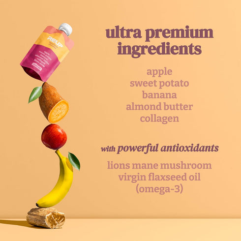 Reup Collagen Protein Smoothie, 12g Protein, 10g Collagen, Dairy Free, Ready to Drink, 8 Count