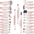 MAANGE Makeup Brush Set 23 Pcs Makeup Brushes Premium Synthetic Make up brushes Professional Face Powder Blush Pointed Eyeshadow Blending Brush Kit, Graduation Gift (Pinkgold)