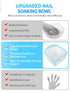 Nail Soaking Bowl 2PCS Set, Gel Polish Dip Powder Remover Manicure Bowl with Triangle Cuticle Peeler and Stainless