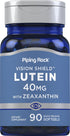Piping Rock Lutein 40mg with Zeaxanthin, 90 Softgels - Eye Health Vitamins, Non-GMO, Gluten Free
