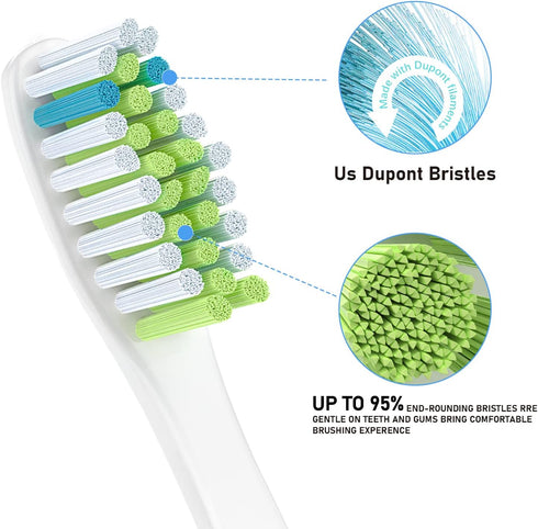 Replacement Toothbrush Heads for Ultra Plaque Control & Whitening, Diamantine-Clean Brush Heads for Philips Sonicare, 4