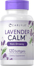 Carlyle Lavender Pills 120 Softgel Capsules, 80 mg, Calm & Non-Drowsy Formula, Non-GMO & Gluten Free