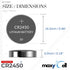 MaxyCell 2450 CR2450 3V DL2450 (6 Pack) Lithium Coin Cell Battery High-Capacity Long-Lasting Reliable Power