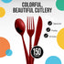 150 Pack Burgundy Plastic Cutlery Set, Plastic Silverware Heavy Duty, Plastic Utensil Sets, 50 Plastic Forks 50 Plastic Spoons 50 Plastic Knives Disposable Cutlery Set For Party Supplies Exquisite by Exquisite