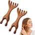 hinbkenla 2 Pcs Jaw Massager,Sandalwood Massage Claws,Five Touch Therapy Comb,Wooden Comb,Taichi Tools,Manual Head