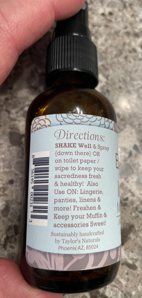 ELEVATED Muffin Mist – Organic Natural Feminine Spray, Balanced, 5 Scents, Vegan, Herbal Infused Oil