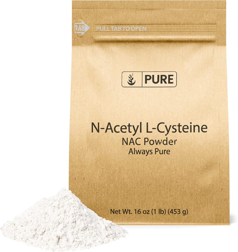PURE ORIGINAL INGREDIENTS NAC N-Acetyl L-Cysteine Powder (1 lb) - Lab Verified, Always Pure, No Fillers