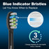 6 Pack Toothbrush Replacement Heads Compatible with WaterPik Sonic Fusion 2.0, FitMount Flossing Brush Head, Black