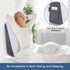Bed Wedge Pillow for Sleeping - Gel Memory Foam for Back, Knee Pain Relief After Surgery, 7.5 Inch Triangle Elevation
