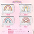 4 Pcs Rainbow Cosmetic Bag Teacher Nurse Inspirational Gift Bags for Women Girls You Are Loved Beautiful Kind Makeup Bag Bulk Personalized Canvas Purse Pouch for Toiletry Travel(Fresh)
