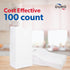 Duro 8# White Paper Lunch Bags, 100 Count - Bulk Disposable SOS Paper Sacks for Takeout/Delivery