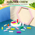110 Pcs Aligner Chew Orthodontic Chew, Silicone Chompers for Aligner Tray Seaters, 11 Colors and Flavors