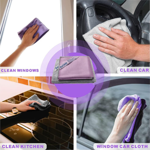 Longmann 2 Package (2 2 x Nrwex Basic Window Cleaning Cloth and Enviro Cloth Glass Cloth, Cleaning Cloth, Streaks