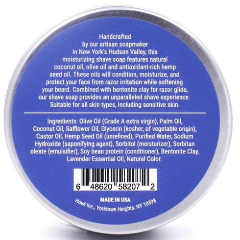 Taconic Shave Lavender Scent Shaving Soap, Calming Floral Aroma, Barbershop Quality Lather Puck