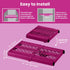 LockerMate Adjust-A-Shelf Locker Shelf, Extends to Fit Your Locker, Easy to Use, Perfect for School, Office, Gym, Pink,