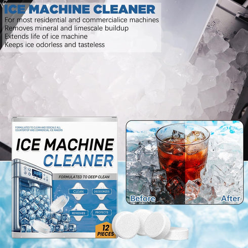 zardlect 24 Ice Machine Cleaner Maker Descaler - Clean Tablets for Ice Machine, Compatible with Opal, Kitchenaid, Helps
