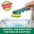 Scotch-Brite Heavy Duty Advanced Soap Control Dishwand Kit, Includes 1 Wand & 5 Refill Pads, Control Soap with a Button