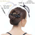 RC ROCHE ORNAMENT 6 Pcs Women's Thin Curved Eyelet Side Slide Hair Clips, Medium Black and White