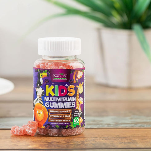 Vitamins for Kids Multivitamin Gummy - Daily Kids Vitamins, Strawberry Flavor, 60 Gummies - Fruit Flavored Gummies