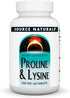 Source Naturals L-Proline & L-Lysine, 550mg, 60 Tablets