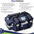 NOVAMEDIC 17" 9" 7", Professional Empty Blue First Responder Bag, x x EMT Trauma First Aid Carrier for Paramedics