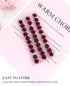 Wecoe 30 Pcs Small Dark Red Rose Flower Hair Clips, Cute Decorative Hair Clips for Girls, Kids Baby Toddler Wedding
