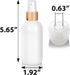JUVITUS 4 oz / 120 ml High Shine Gloss White Glass Boston Round Bottle with Gold Fine Mist Spray (6 Pack) by JUVITUS