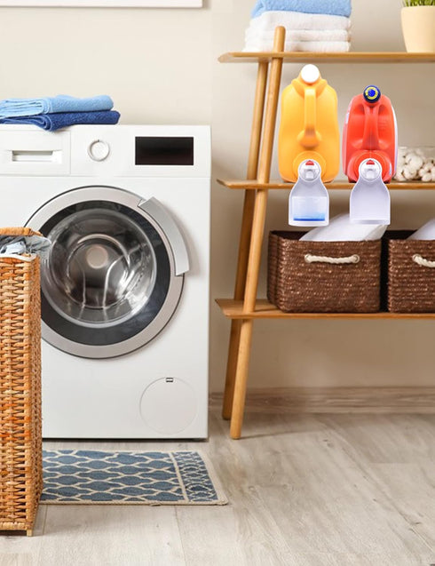 Laundry Detergent Cup Holder, 2 Pack Fabric Softener Drip Catcher, Keep Laundry Room Tidy with Organizer Tray