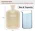 HomeTop Classic Rubber Hot Water Bottle in Cream White - Premium Quality
