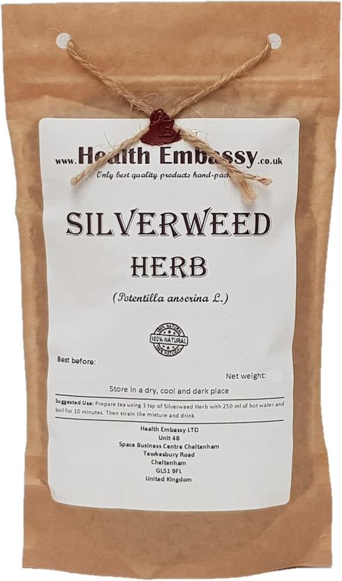Health Embassy Silverweed Herb | 100% Natural Potentilla Anserine L. (50g) - Anserinae Herba
