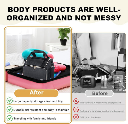 Waxing Kit Carry Bag Compatible with Tress Wellness, Portable Organizer for Wax Warmer and Accessories, Elegant Grey