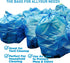 Uieogio 33-37 50 Count, Commercial 36x40 Inches,Thickened bags,(90cm100cm) Heavy Duty Trash Bags, blue, Gallon, Extra