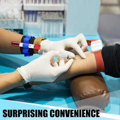 6 Pack Phlebotomy Tube Holder Wristband, Blood Draw Tube Bracelet Strap for 8 Phlebotomy Tubes