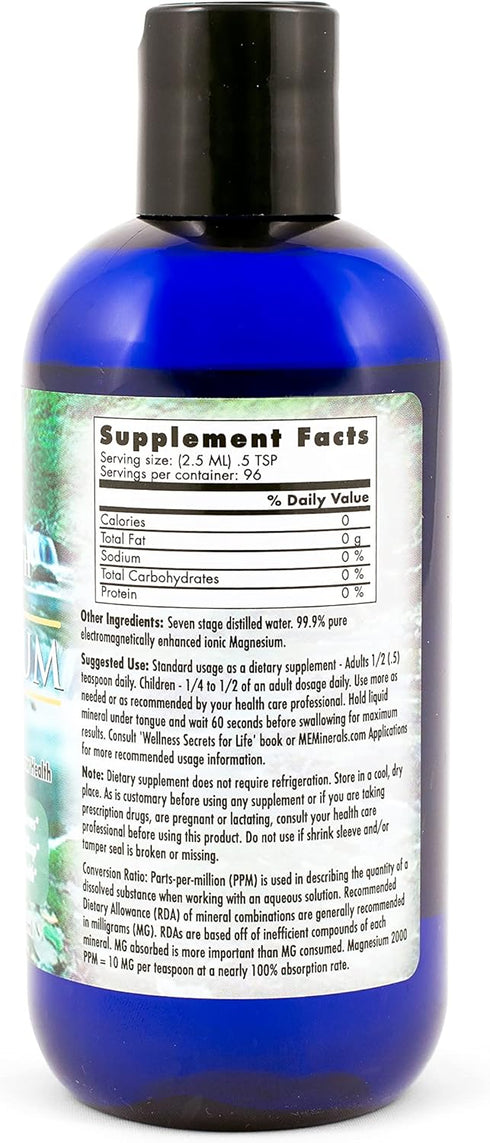 Mother Earth Minerals Magnesium, 8 Ounce, 96 Servings