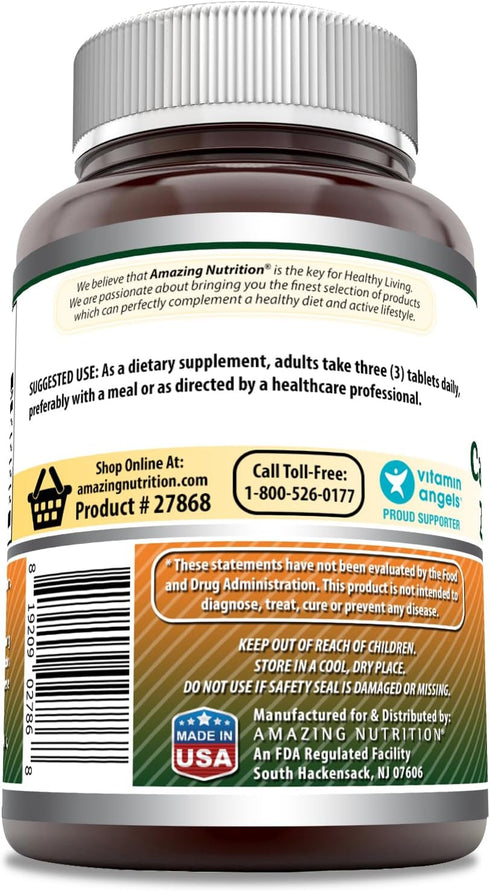 Amazing Formulas Calcium Magnesium Zinc + D3 Supplement | 150 Tablets | Non-GMO | Gluten-Free | Made in USA