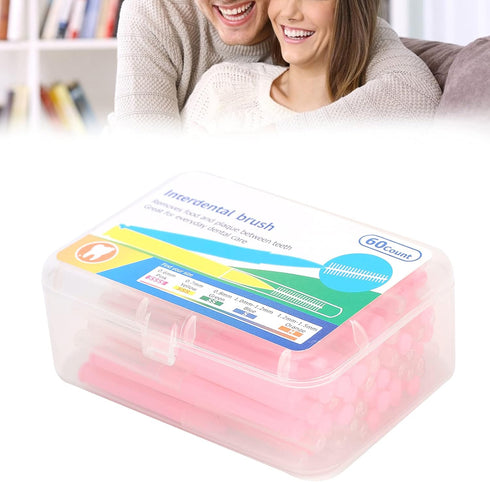 ANGGREK 60pcs / Box Interdental Brush, Tooth Cleaning Tool for Teeth Cleaner and Toothpick