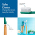 TEPE Choice Soft Toothbrush, Dental Toothbrush for Teeth Cleaning with 3 Replaceable Heads, Green
