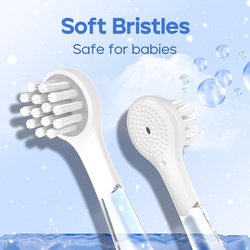 SEAGO Toddler Electric Toothbrushes, Ages 0-3 Years, with Smart Timer, 4 Replacement Brushheads