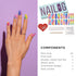 NAILOG Semi Cured Gel Nail Strips for Spring (20 Extra Long Polish Stickers/Wraps) ¦ Glossy & Long Lasting Soft Gel