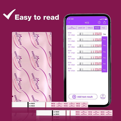 Easy@Home 60 Pregnancy Tests, Early Detection hCG Test Strips, Bulk Pregnancy Strips