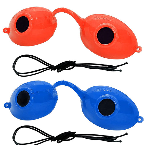 Super Sunnies Tanning Goggles Eyeshields, UV Eye Protection, FDA Compliant, 2 Pairs in Random Colors