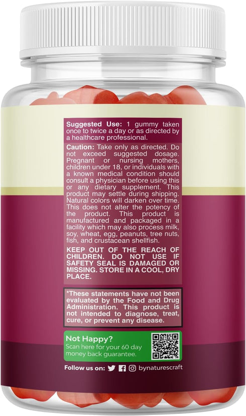 Gummies Gummies B12 B6 60 Apple Cider Vinegar with Mother - Cleanse & Detox ACV for Weight Loss, Gut Health, Bloating