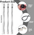 Xelsluthe 3PCS Adjustable Bib Clips Dental with Neck Chains, Black Napkin Clips for Seniors, Dental Bib Clip for Clinic